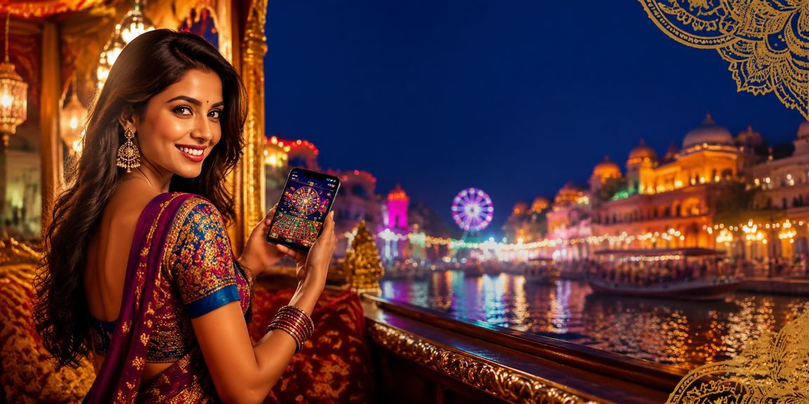 Mobile casino gaming at night market in India